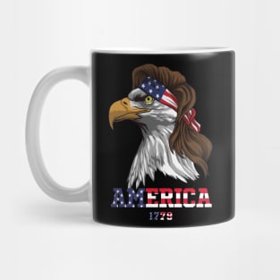 Eagle Mullet 4th Of July USA American Flag Merica Mericaw Mug